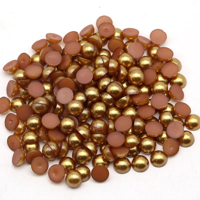 Smoked Topaz Brown Flat Back Pearls