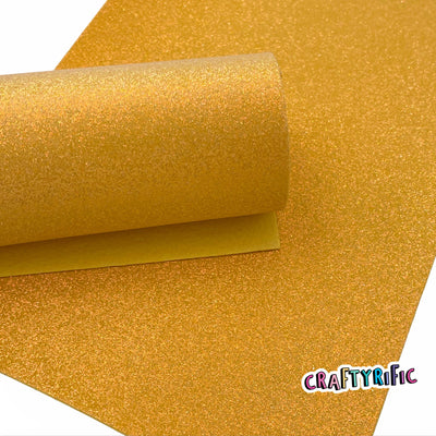 Sunshine Yellow Fine Glitter with Matching Color Felt Backing