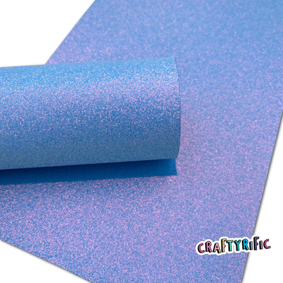 Blue Fine Glitter with Matching Color Felt Backing