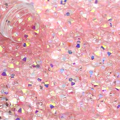Light Pink AB Transparent Jelly Flatback Resin Rhinestones Pack of 1000