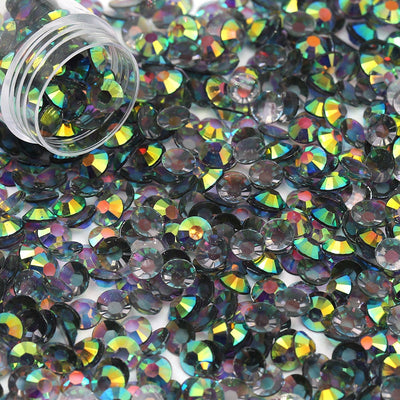 Black Diamond AB Transparent Jelly Flatback Resin Rhinestones Pack of 1000