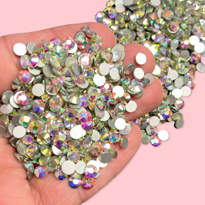 Blue Zircon Rhinestones Glass Non Hot Fix / Glue on Gems / Crystals for  Tumblers / Flat Back / Crystals for Bedazzling
