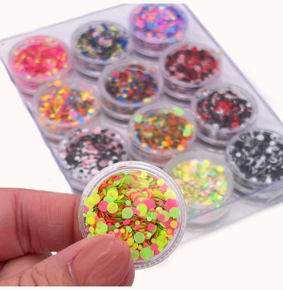 Multi Color Dots Glitter Sampler