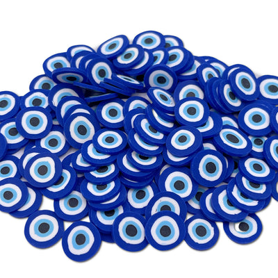 Large Evil Eye Polymer Clay Slices Mix