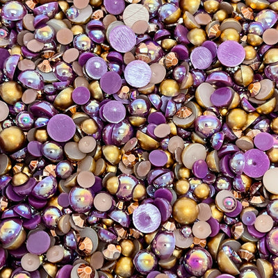 Plum and Gold Pearl Mix