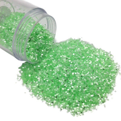 GREEN SUGAR Hex Shape Glitter 10g Jar