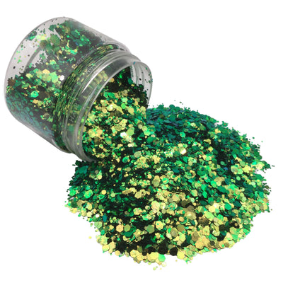 LUCKY ME GREEN Color Shift Chunky Glitter Mix