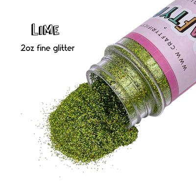 Lime Fine Glitter 2oz Bottle