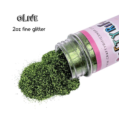 Olive Fine Glitter 2oz Bottle
