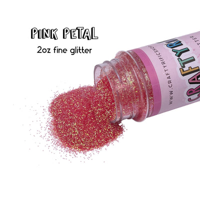 Petal Pink Fine Glitter 2oz Bottle