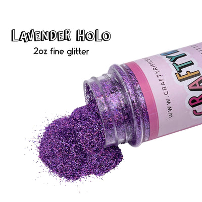 Lavender Holographic Fine Glitter 2oz Bottle