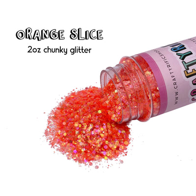 Orange Slice Chunky Glitter Mix 2oz Bottle