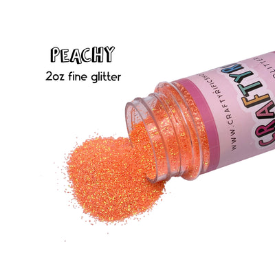 Peachy Fine Glitter 2oz Bottle