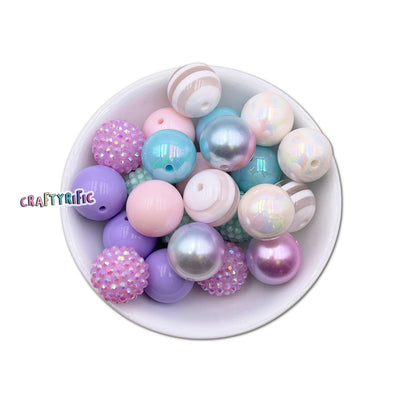 Pastel Dreams Chunky Bubblegum Beads 20mm 24pcs Pack