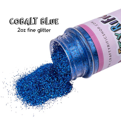 Cobalt Blue Fine Glitter 2oz Bottle