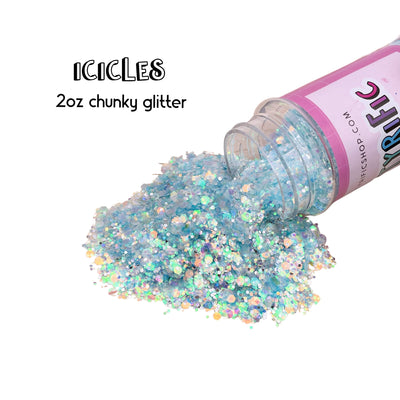 Icicles Chunky Mix Glitter 2oz Bottle