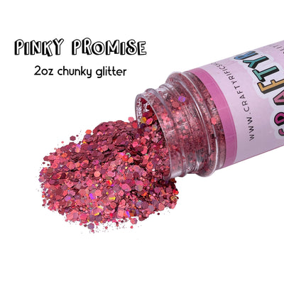 Pinky Promise Chunky Glitter Mix 2oz Bottle
