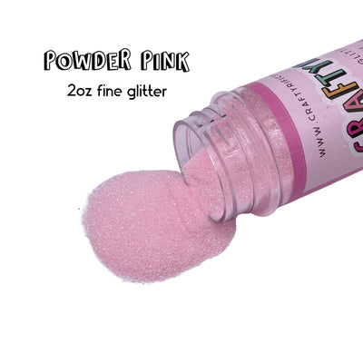 Powder Pink Fine Glitter 2oz Bottle