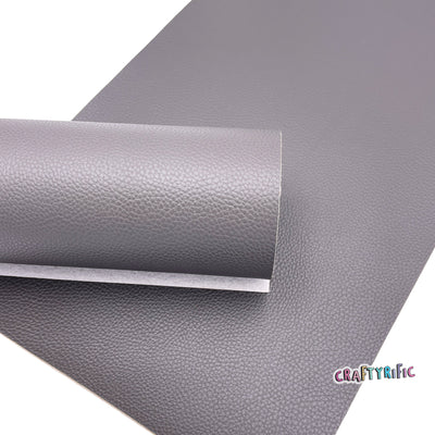 Dark Gray Pebbled Faux Leather Sheet