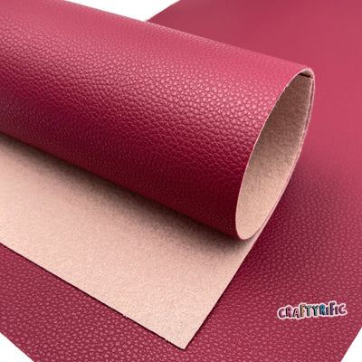 Brick Red Pebbled Faux Leather Sheet