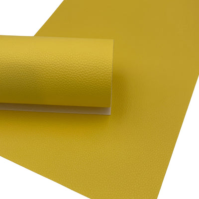 Yellow Pebbled Faux Leather Sheet