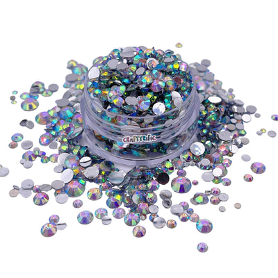 Clear AB Mixed Sizes Resin Rhinestones 2000 Pieces
