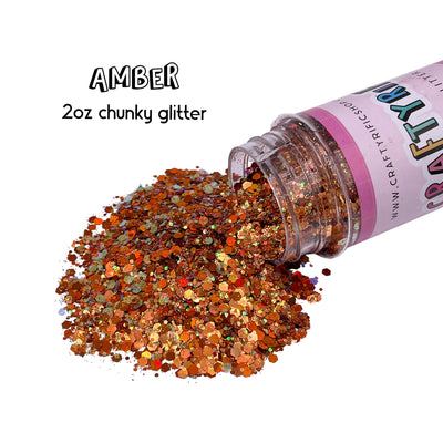 Amber Chunky Glitter Mix 2oz Bottle