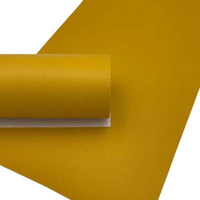 Honey Yellow Pebbled Faux Leather Sheet