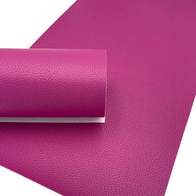 Magenta Pebbled Faux Leather Sheet