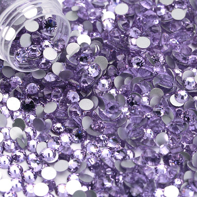 Light Violet Glass Flatback Rhinestone