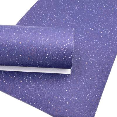 Constellations - Celestial Divine Premium Faux Leather Sheets, Custom Leather Sheets, Exclusive Design, Leather for Earrings