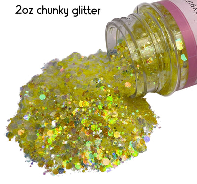 Lemonade Chunky Glitter Mix 2oz Bottle