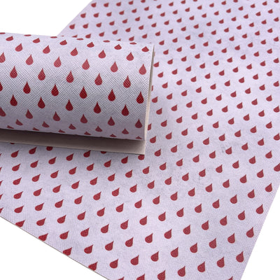 Blood Drops Faux Leather Sheets