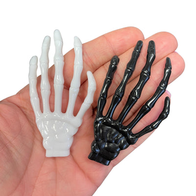4 Skeleton Hand Halloween Cabochons