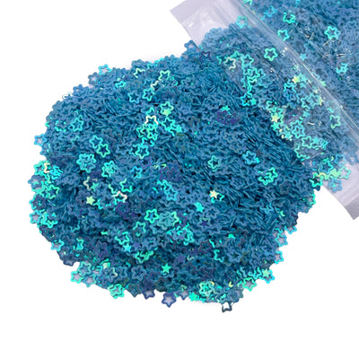Turquoise AB Stars Sequin Craft Glitter