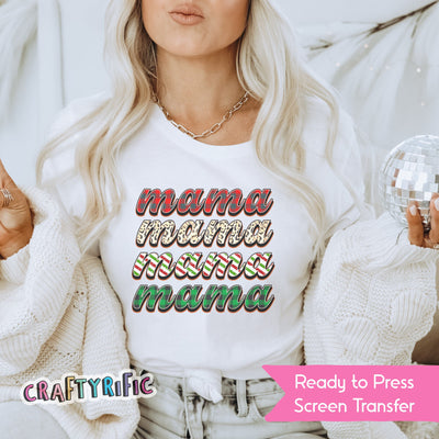Christmas Mamma Matte Thin Screen Print Transfer