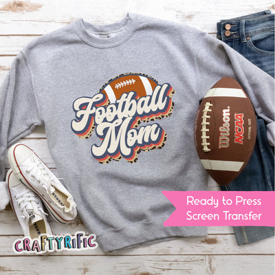 Football Mom Matte Thin Screen Print Transfer