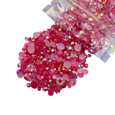 Shades of Pink Resin Rhinestone Mix-  1500pcs