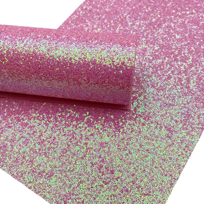 Iridescent Bubblegum Pink Glitter Fabric
