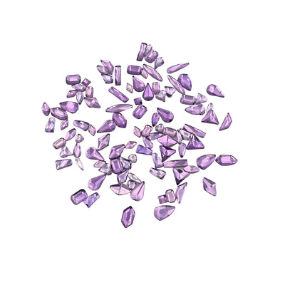Lt Purple Nail Art Glass Rhinestones 100pcs, Assorted Shapes Nail Art Flatback Rhinestones, Not-Hotfix