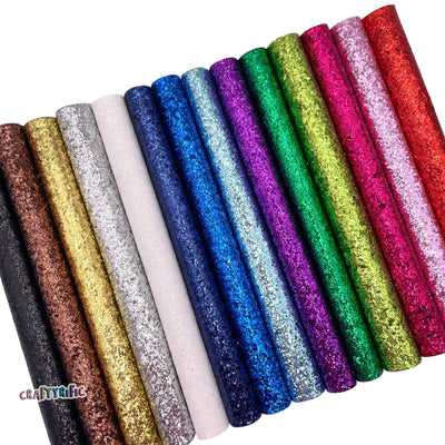 Chunky Glitter Fabric Mini Roll 12x26in