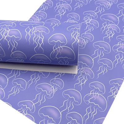 Jellyfish Custom Print Faux Leather Sheet