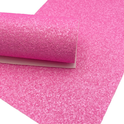 Matte Neon Pink Premium Glitter Fabric