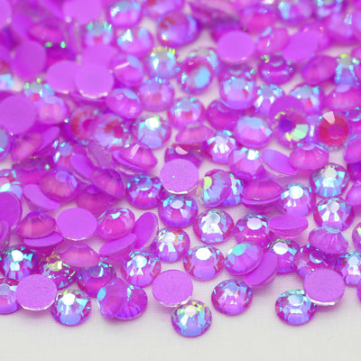 Deep Purple Luminous Glass Rhinestones