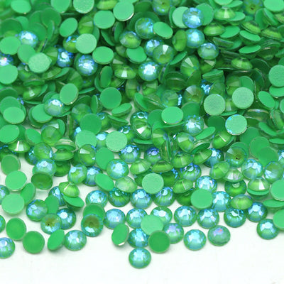 Green Luminous Glass Rhinestones