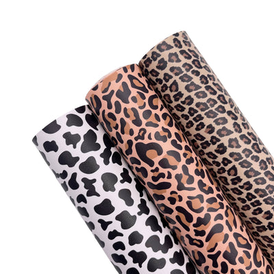 Animal Print Faux Leather Roll 12x26in