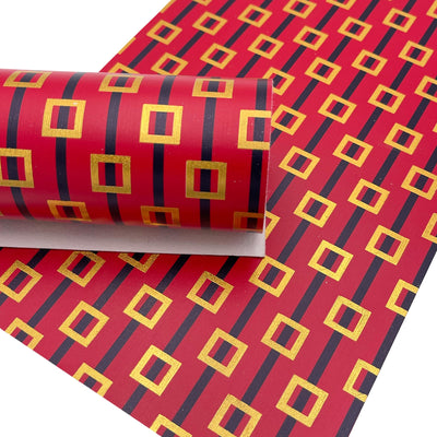 Santa Belt Smooth Gold Foil Fabric Sheet