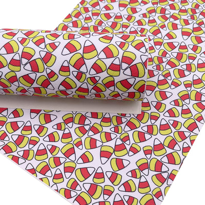 Candy Corn Faux Leather Sheet