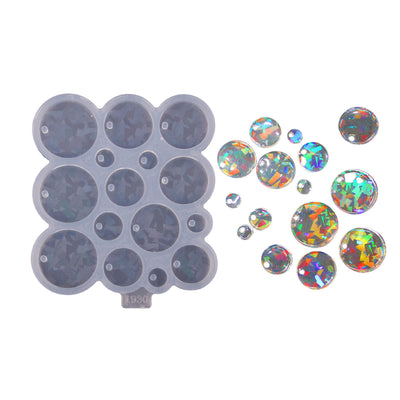 Assorted Round Sizes Holographic Mold