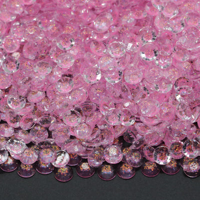 Bubblegum Pink Glitter Jelly Flatback Rhinestones 1000pcs